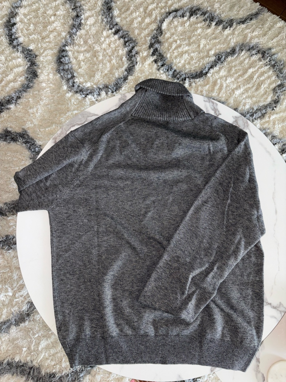 Neiman Marcus Grey Ribbed Knit Jacket - Picture 4 of 5